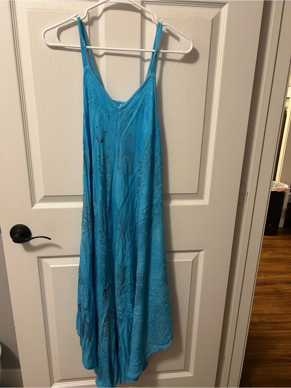 Advance Apparels Turquoise Blue Maxi Slip Dress